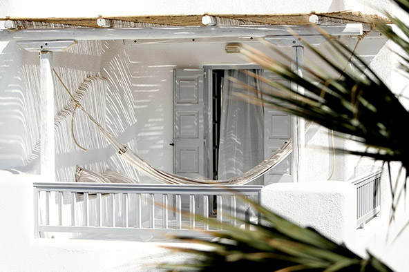 Balcony - San Giorgio Mykonos in Greece San Giorgio Mykonos Hammock in Greece